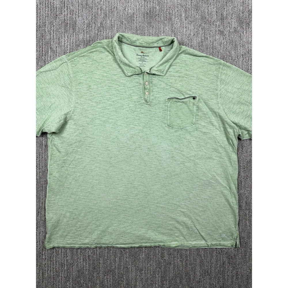 Lot Of 2 Tommy Bahama Men's Island Crafted 2XB Short Sleeve Polo Pocket Shirt